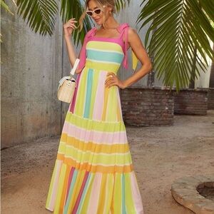 VICI | Sweet Summertime Maxi | Colorful Striped Maxi Dress